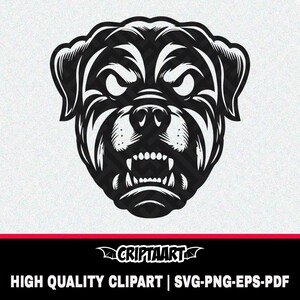 Rottweiler Head SVG | Vector Dog Design for Stickers, T-Shirts & Cricut