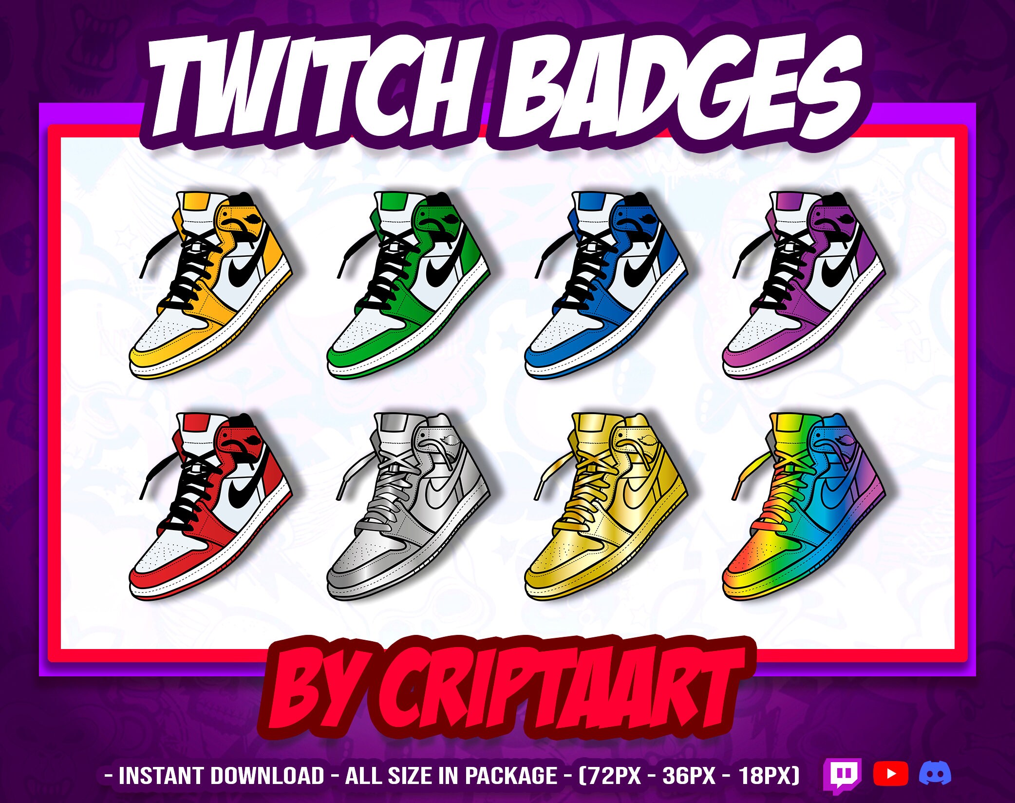 Twitch sub badges - Etsy Nederland