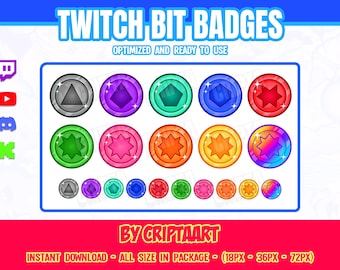 Coins Bit Badge, Subscribers, Twitch Cheer Donation, Streamer Graphics, Rewards, VTuber