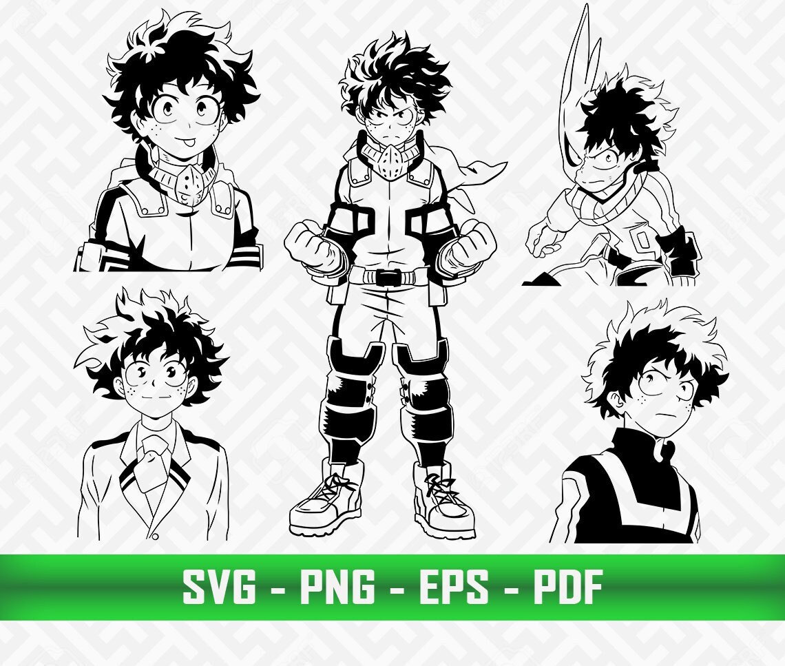 Deku / My Hero Academia / Boku No Hero / Anime / Cricut / Svg - Etsy Sweden