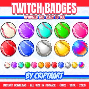 Distintivo di baseball su Twitch, Sportivo, Tifo, Iscritti, Streaming, Punti canale, Discord, Youtube, Kick, TikTok