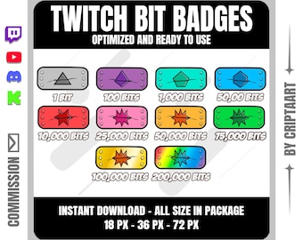 Anime Twitch Bit Badges / Subscriber Badges / Anime Graphics for streaming /Chat Badge for donors