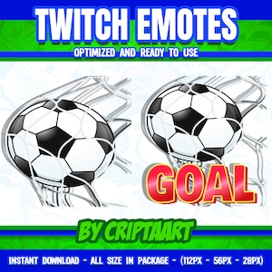 Objectif Twitch Emote, Sporting, Channel Points Soccer / Stream Graphics, Discord, Kick, Youtube