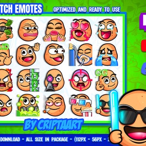 Twitch Emote Mega Pack - Funny Potato, Channel Points, Cute Foodie Stream Bundle, Digital Download
