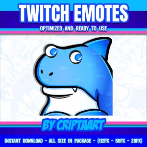 Worry Shark Meme Twitch Emote, Channel Points, Concerned Shark Emoji - Stream, Kick, Youtube, Discord, Tiktok