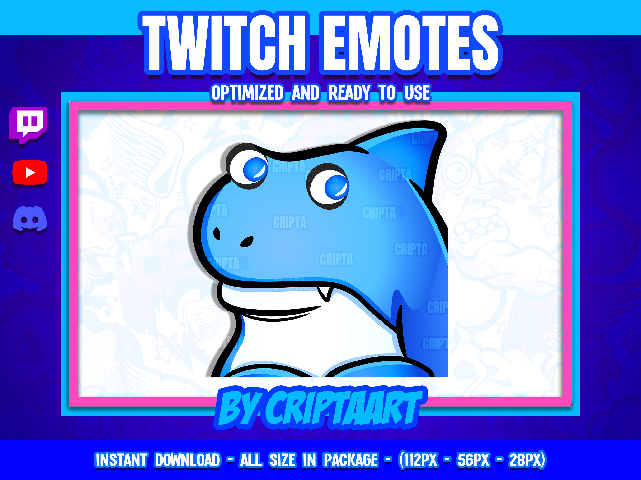 Worry Shark Meme Twitch Emote, Channel Points, Concerned Shark Emoji ...