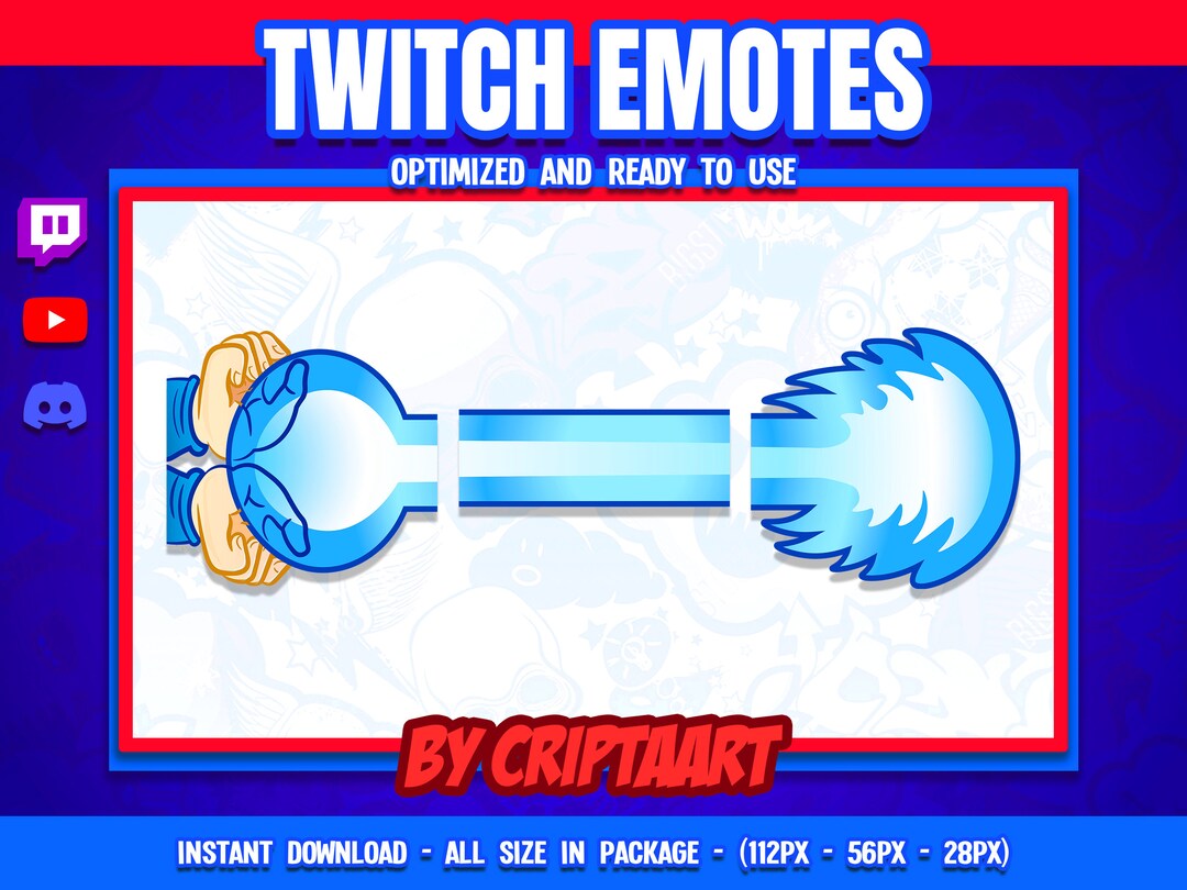 Superpower Twitch Emote X 3, Fireball Powerball Sub Emoji, Attack, Rage