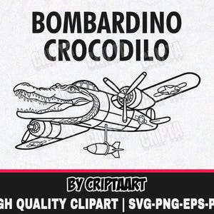 Euphonium Crocodile SVG & PNG for Cricut - Italian Brainrot Meme Designs for Tshirts, Mugs, Stickers, DIY Crafts and Small Business