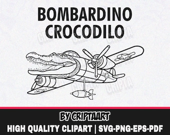 Euphonium Krokodil SVG & PNG voor Cricut - Italiaanse Brainrot Meme-ontwerpen voor T-shirts, mokken, stickers, knutselprojecten en kleine bedrijven.