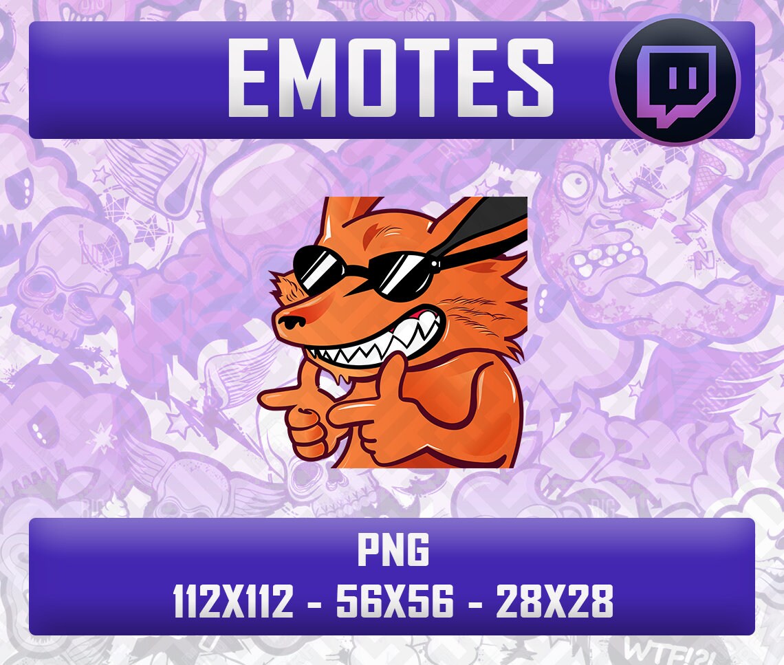 Emotes Twitch Discord Youtube Anime Kitsune Png Etsy