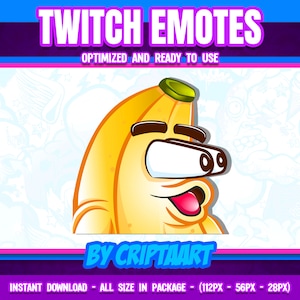 Twitch Emote, Banana Pog, Punkty kanału, Stream, Discord, Youtube, Tiktok