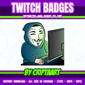 Twitch Emote, Hacker Emote, Anonymous, Channel Points, Discord, Kick, Youtube, Tiktok