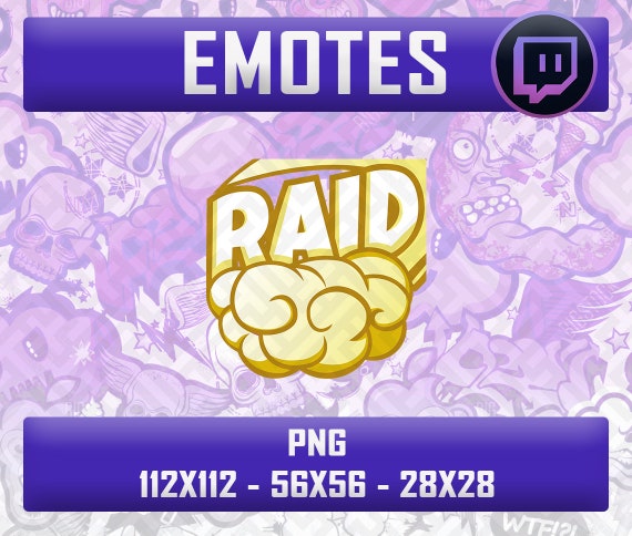 Emotes Twitch Discord Raid Cloud Png Etsy