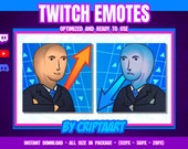 Stonks Meme Twitch Sub Emote - Stinks - Meme man