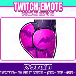 Succubus Booty Twitch Emote, Butt Emoji, Thicc, Channel Points Video Games / Stream, Kick, Discord, Tiktok, Youtube