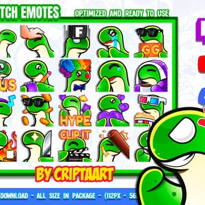 Twitch-Emotes, Nessie Mega Pack, Kawaii-Kanalpunkte, Streaming, Discord, Kick, Youtube, Tiktok