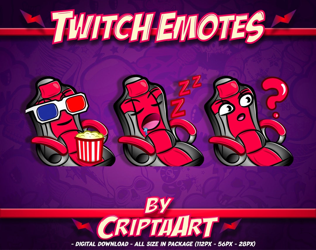 Twitch Emote Pack x3 / Gamers Chairs Emote Etsy