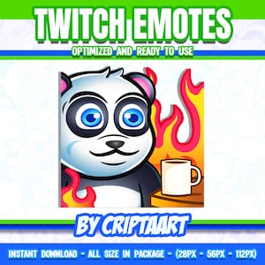 This is Fine Panda Emote - Kawaii Twitch & Discord Emote for Streamers, Funny Meme Vibes