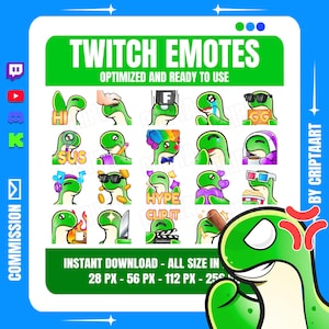 Nessie Twitch Emotes Mega Pack, Gamer Channel Points, Streaming Rewards Discord Kick Youtube