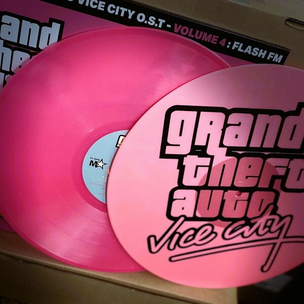 OST GTA Vice City Flash Toni presents! 2XLP VINYL pink vinyl new! limited!