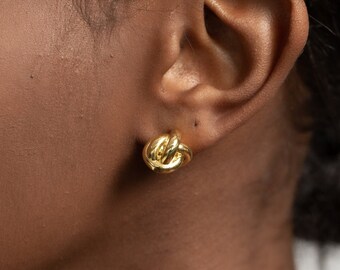 Statement Knot Stud, Chunky Knot Earring, Abstract