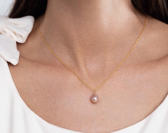 ネックレス・ペンダント Gradient Pearl Chain Drop Necklace #9729 Teardrop Pearl Necklace – J&CO Jewellery