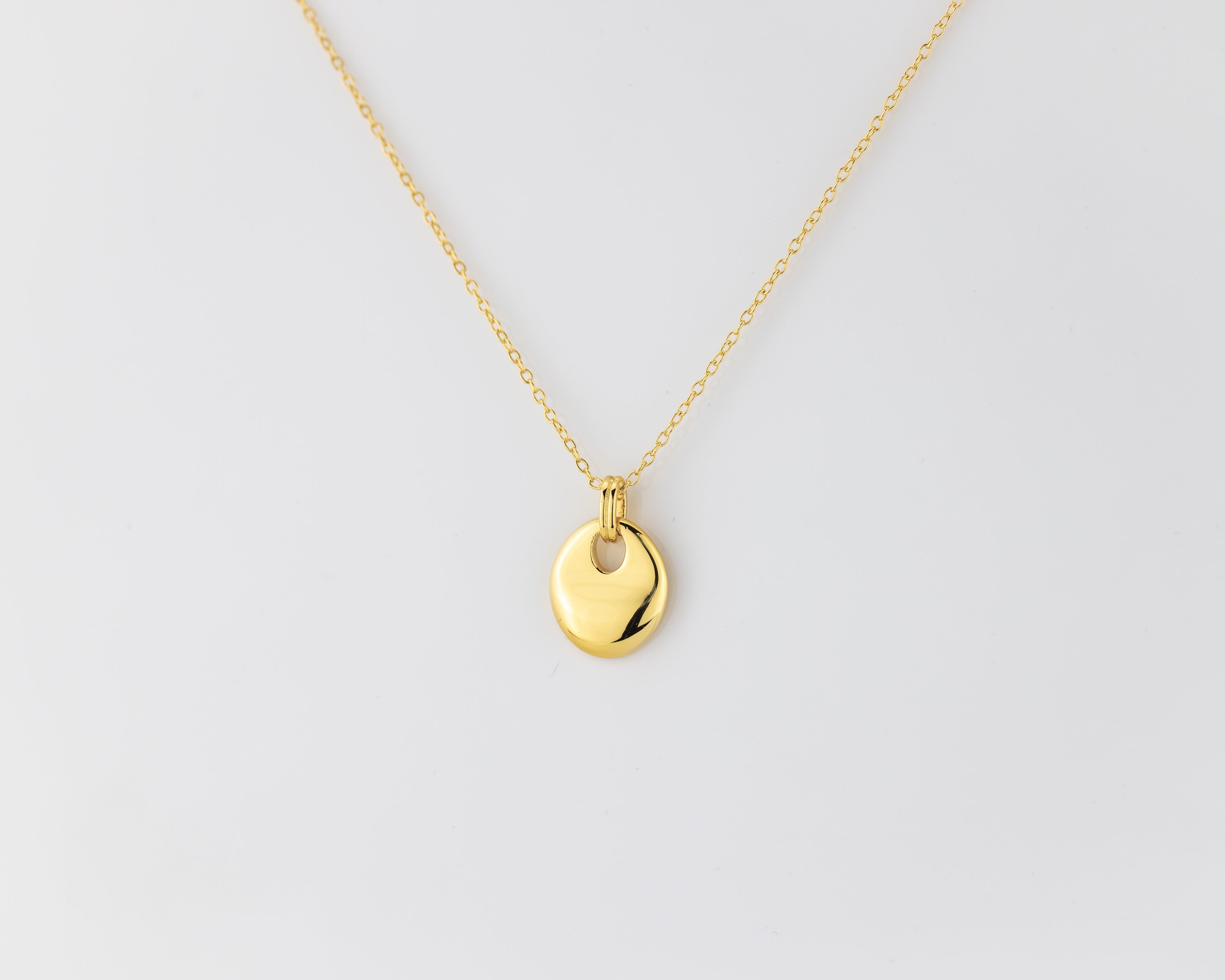 ネックレス・ペンダント Pebble Pendant Necklace Pebble Pendant Necklace, Abstract Organic Shape Pendant