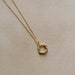 LAUREL - Simple French vintage minimalist criss-cross dainty interwoven entwine infinity twist rope wreath weave pendant gold necklace stack 