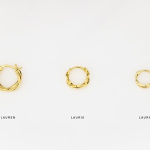 LAUREN Dainty Vintage Gold Interwoven Entwine Hoop Earrings - Etsy