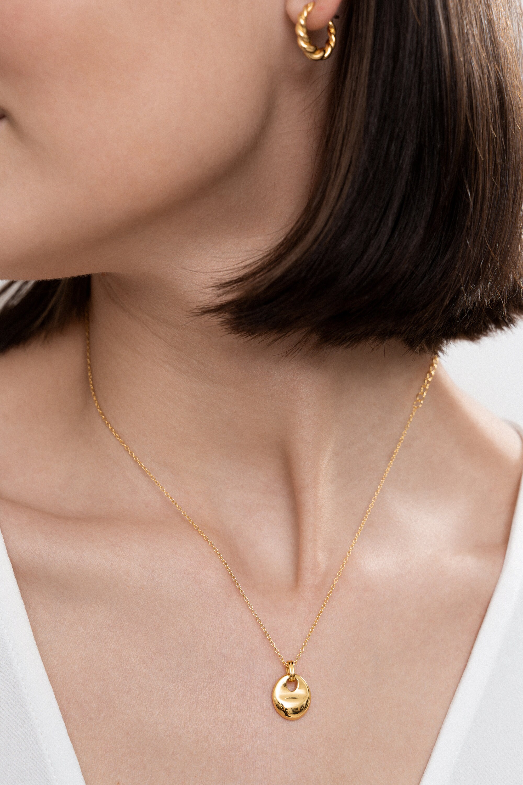 ネックレス・ペンダント Pebble Pendant Necklace Pebble Pendant Necklace, Abstract Organic Shape Pendant