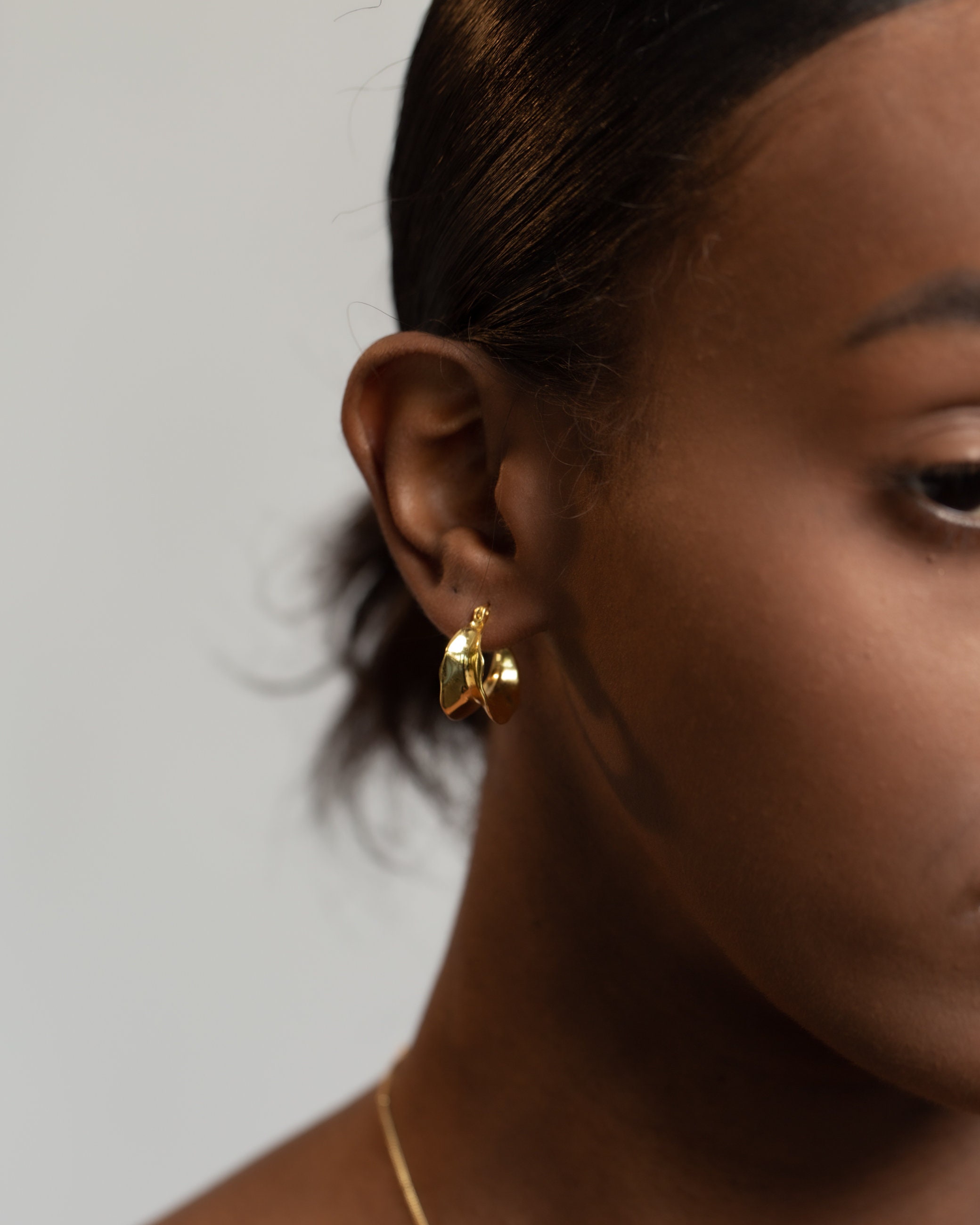 Chunky Gold Earrings For Women - 18k Gold Plated Non-Tarnish Vintage Inspired Statement Earrings