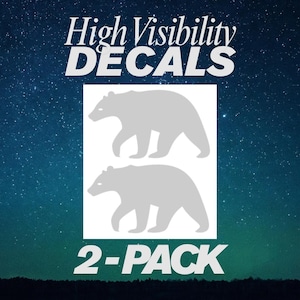 2-Pack Bear Safety Stickers High Visibility Reflective Decals for Helmets Bikes Scooters Motorcycles