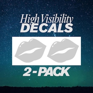 Lips Safety Stickers High Visibility Reflective Decals for Helmets Bikes Scooters Motorcycles