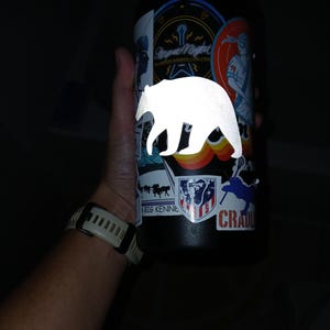 Bear Safety Stickers High Visibility Reflective Decals for Helmets Bikes Scooters Motorcycles