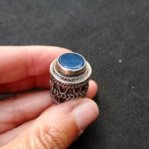 Vintage metal box with berber or arabic style, antique, miniature, tiny, box for ring, beautiful and artistic handmade boxes for jewells image 9