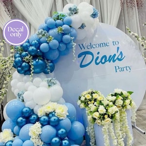 Decal - Personalised Backdrop Stand Sticker // balloon stickers, vinyl label sticker, name sticker, diy balloon sticker, vinyl decal