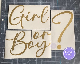 Decal-Boy Or Girl Gender Reveal Balloon Sticker // baby shower sticker, baby shower decor, diy baby bubble balloon, baby announcement idea,