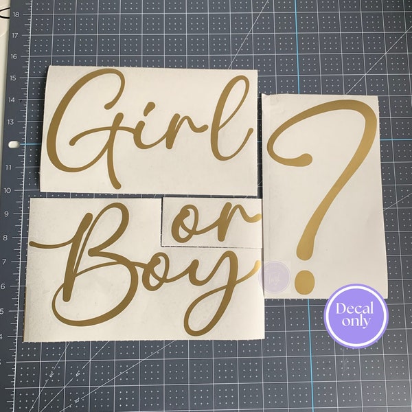 Decal-Boy Or Girl Gender Reveal Balloon Sticker // baby shower sticker, baby shower decor, diy baby bubble balloon, baby announcement idea,