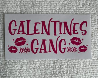 Galentines Gang Vinyl Aufkleber: DIY Valentinstag Dekor