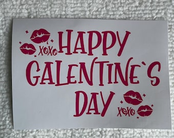 Happy Galentine's Day Aufkleber: DIY Geschenk für Freunde