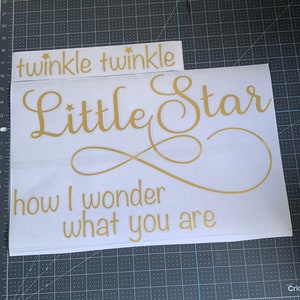 Twinkle Little Star Gender Reveal Balloon Decal // autocollant de douche de bébé, décalque de vinyle, décor de douche de bébé, ballon à bulles bricolage, décor de ballon