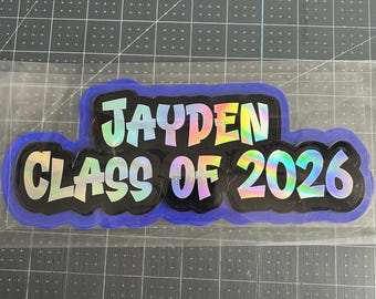 Personlig Strykdekal för Årskurs 2026: Graffiti-inspirerad Avgångs-T-shirt
