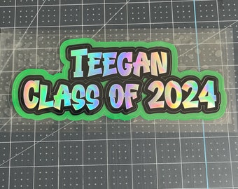 Personalised Class Of 2024 Iron On Transfer // leavers t-shirt, last day of school shirt, personalised t-shirt, graffiti style iron decal