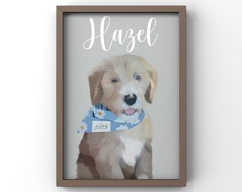 Custom Pet Portrait | Dog Portrait | Cat Portrait | Portrait from Photo |  Digital Pet Art | Pet Art | Custom Dog Drawing