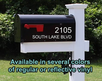 Personalized Mailbox Decal - Address Decal - Mailbox Vinyl Decals - die-cut vinyl decals