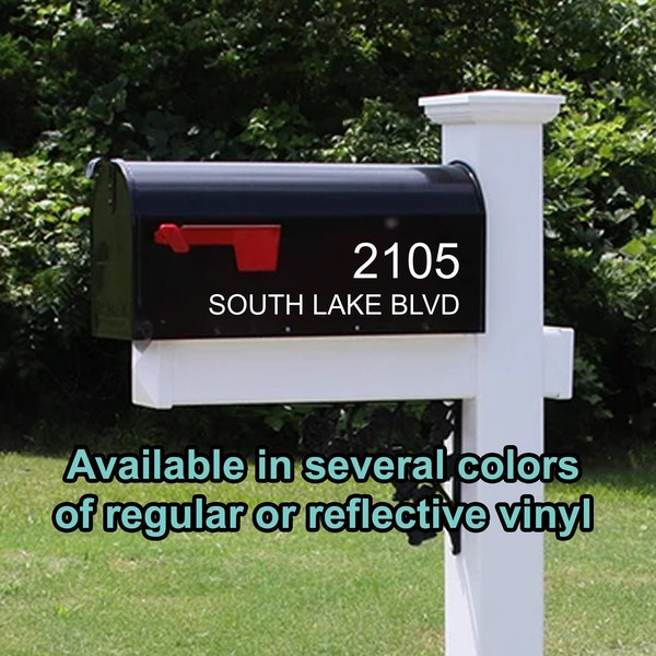 Personalized Mailbox Decal - Address Decal - Mailbox Vinyl Decals - die-cut vinyl decals