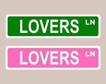 Lovers Lane Dekor Neuheit Aluminium Straßenschild Valentinstag Dekoration Hochzeit Dekoration Liebe