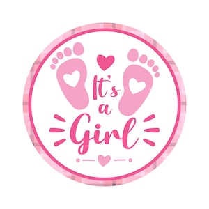 It&#39;s a Girl - round metal wreath sign WS-468