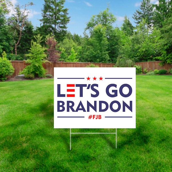 Let's go Brandon FJB double sided 4mm Corrugated plastic yard signs LGBFJB - anti biden yard sign