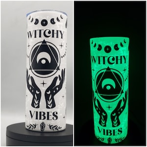 Witchy Vibes - Glow in the dark 20oz skinny tumbler ST-252